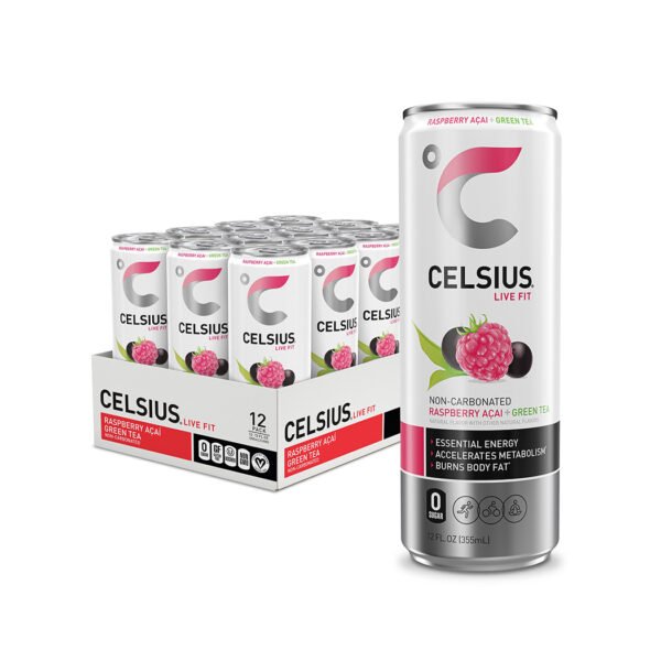 Celsius preworkout drink rasberry acai