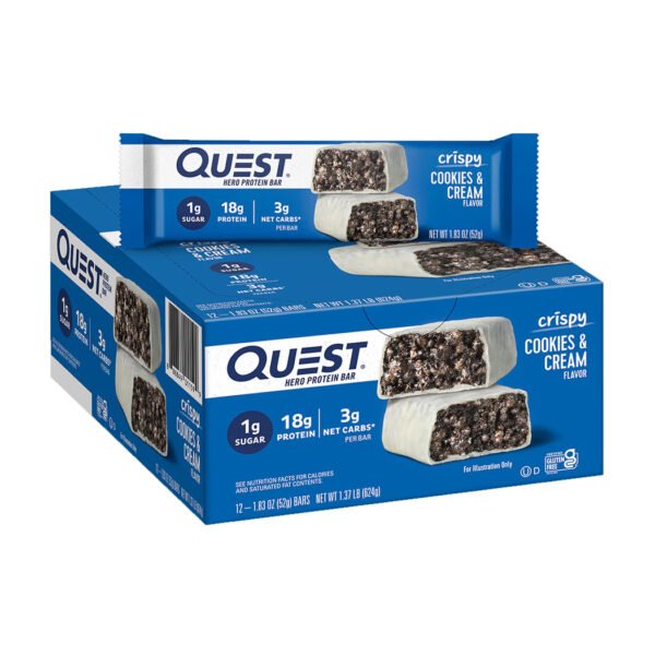 Quest protein bar crispy cookies&cream